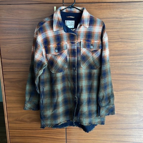 Free People anneli plaid shirt jacket shacket NWT - Picture 7 of 11